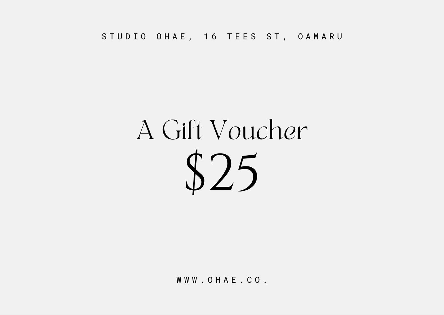 Studio Ohae Gift Voucher