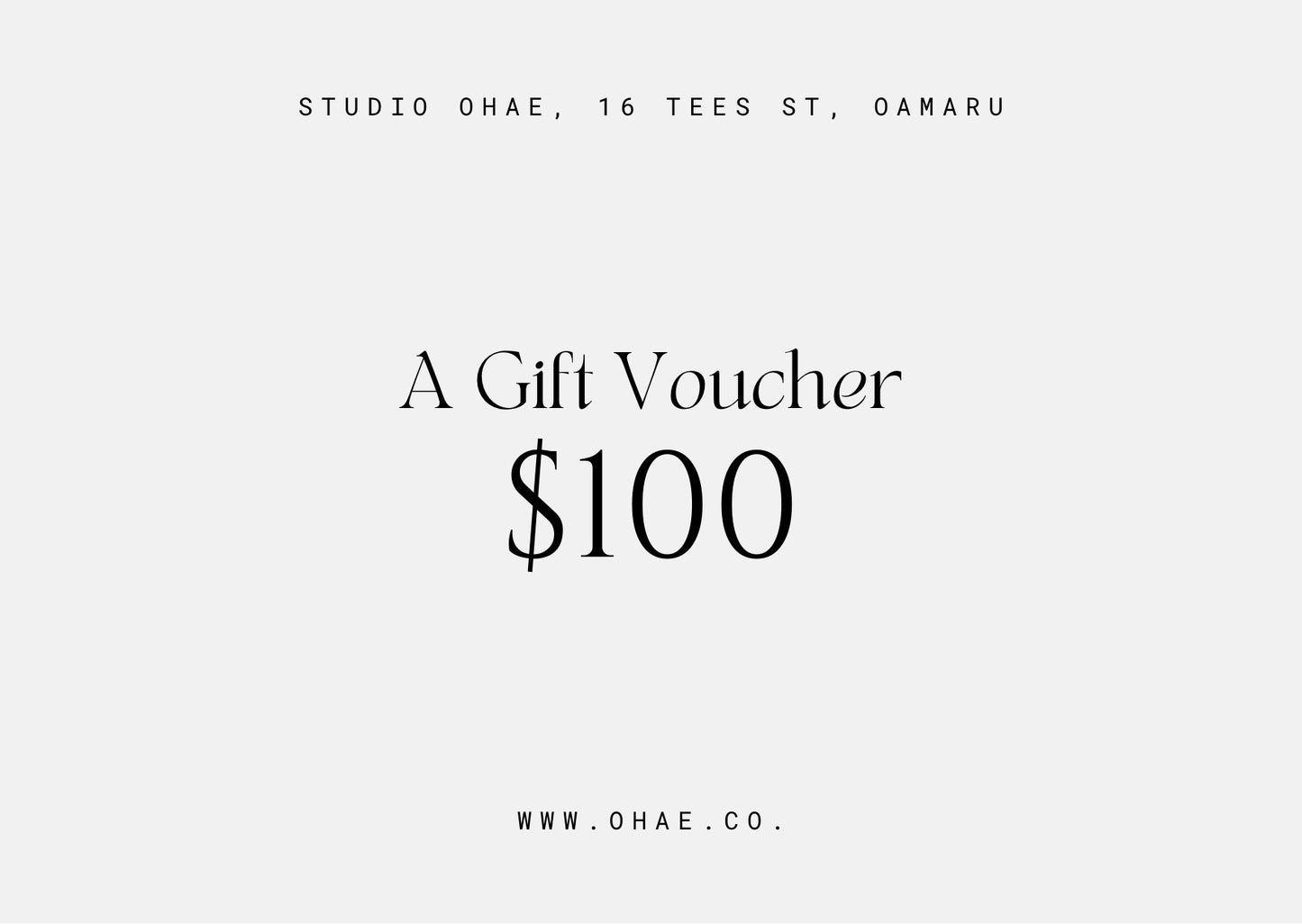 Studio Ohae Gift Voucher