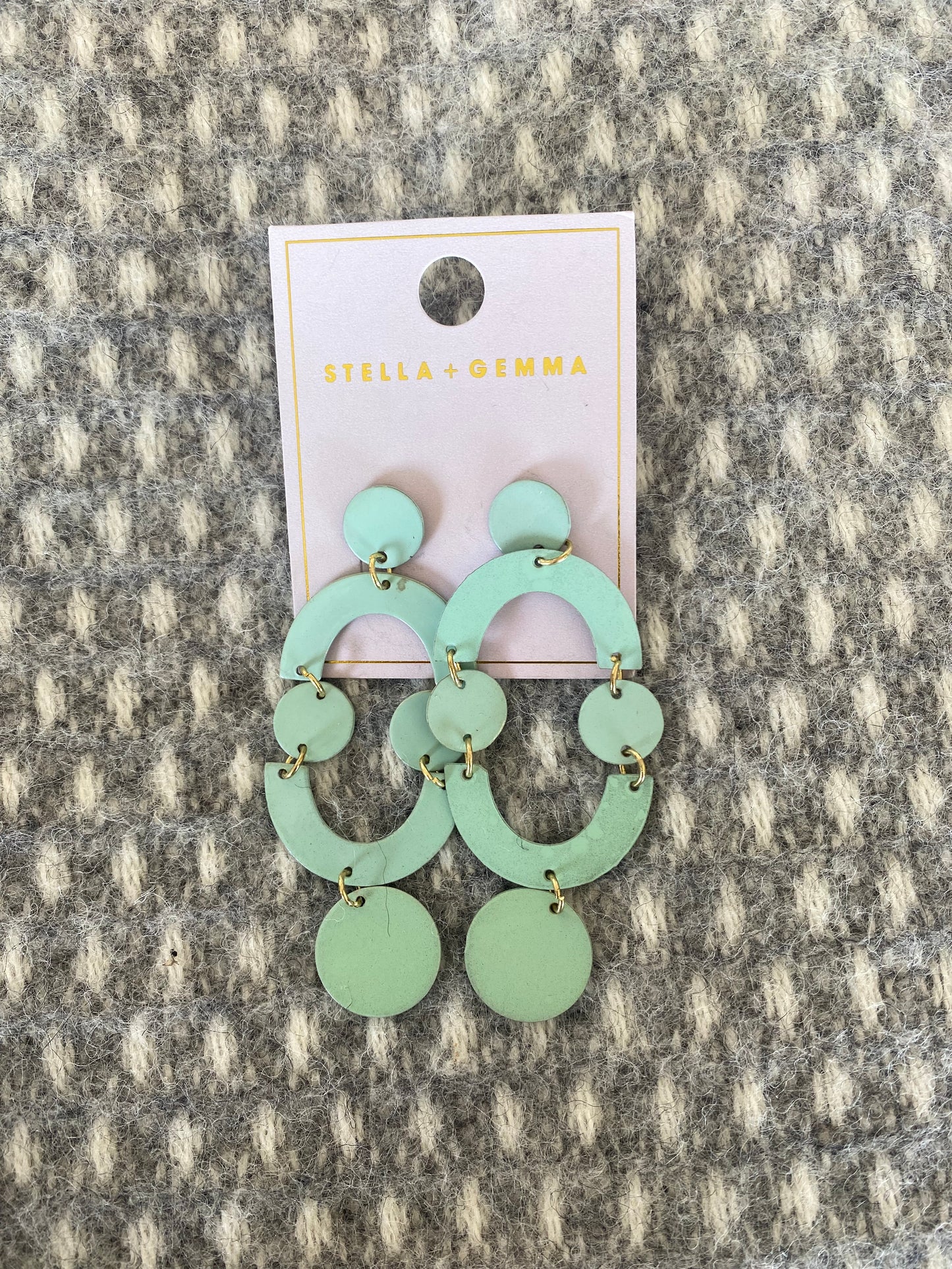 S + G  Luna Green Earrings Stella + Gemma