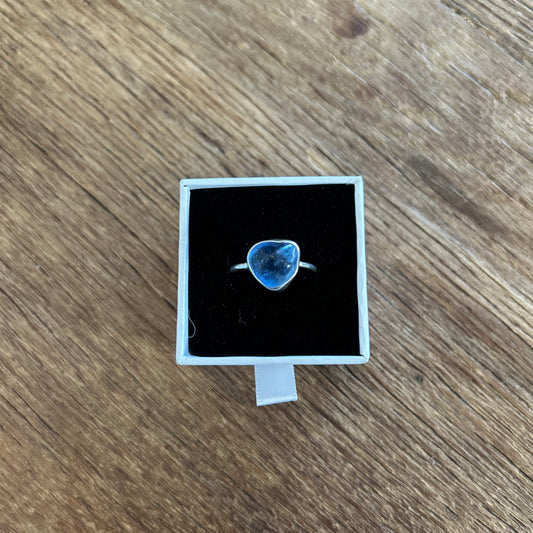 SO Blue Sea Glass Ring