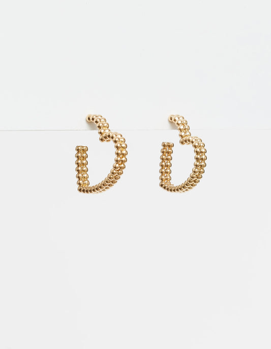S+G Gold Heart Earrings