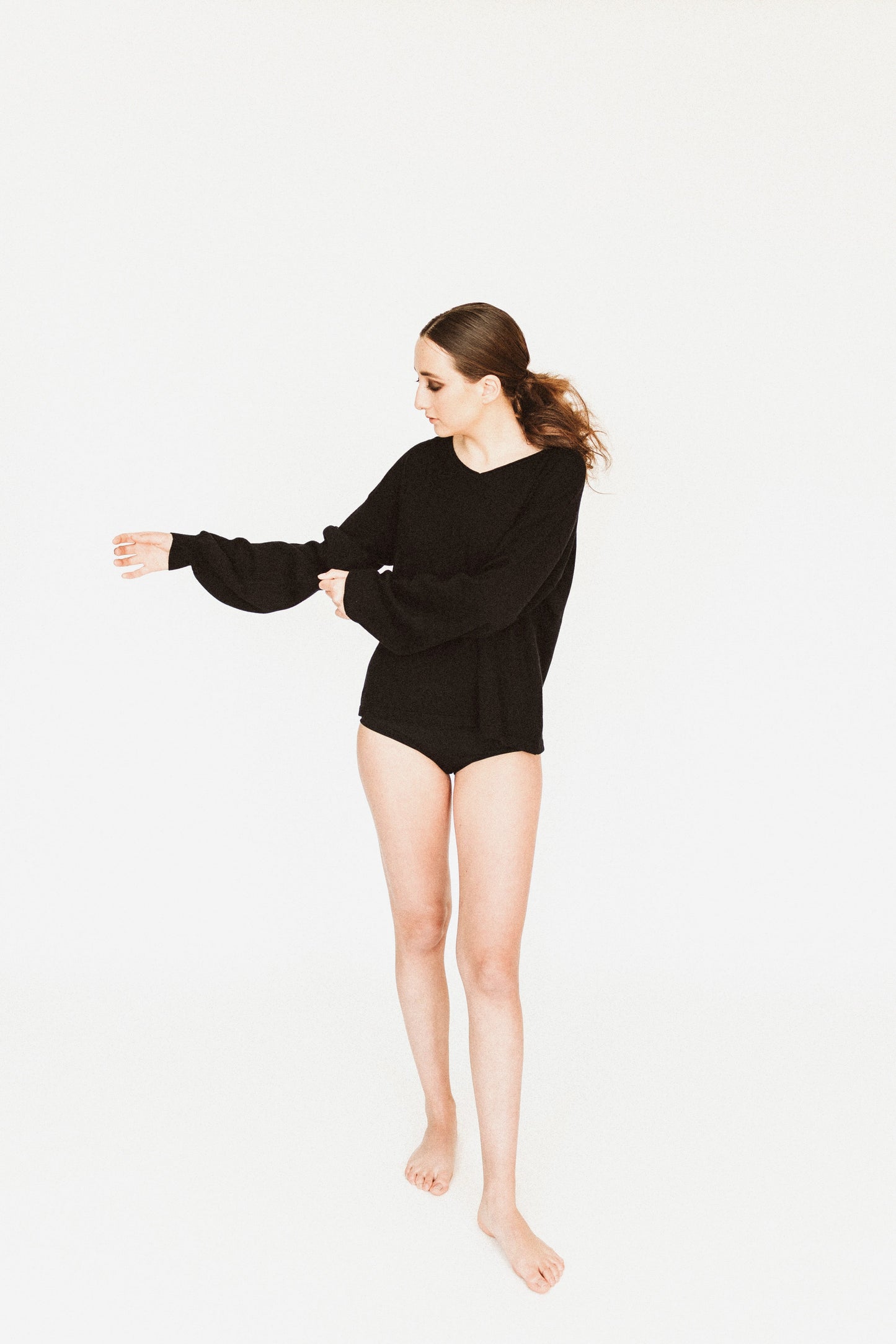 Joan Merino Wool Women's Knit Jumper - Black