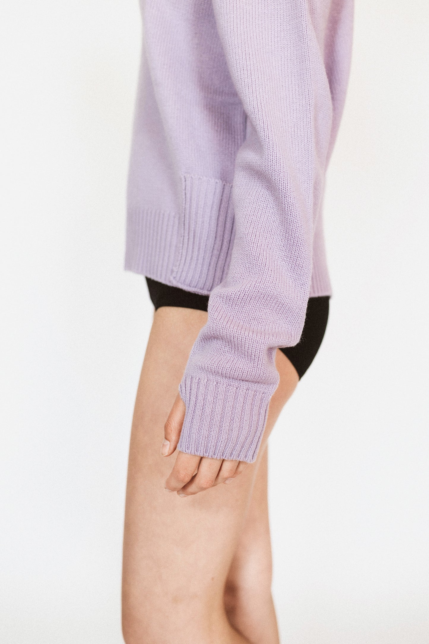 Glennie Merino Wool Women's Knit Jumper - Lilac
