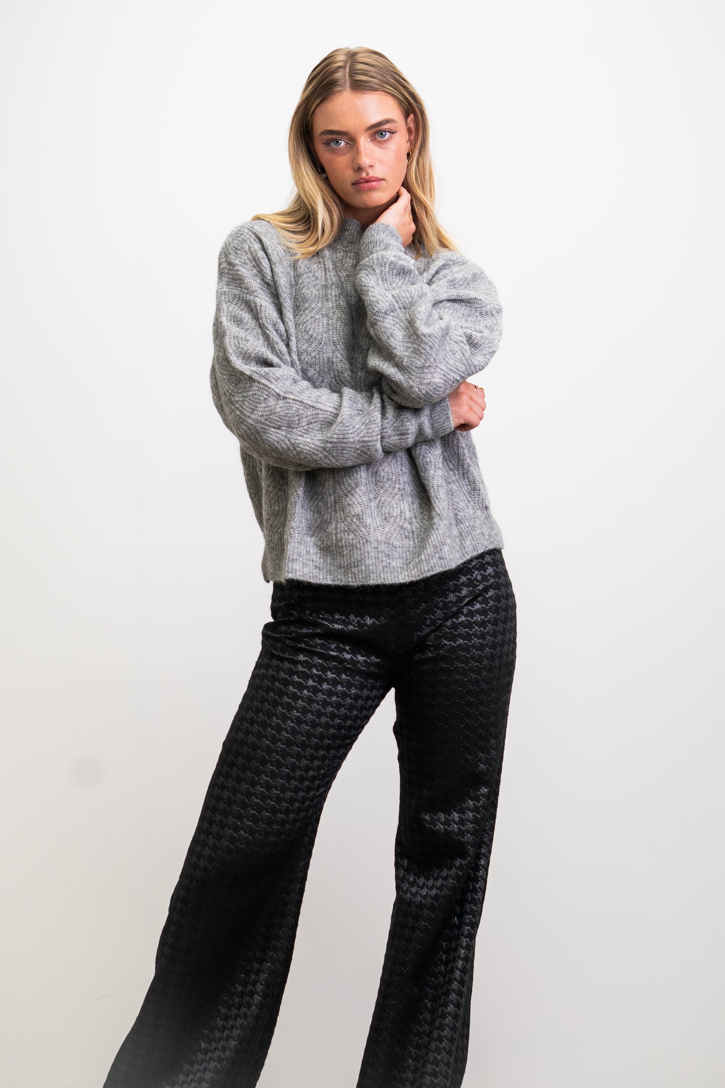 Beryl Mohair/Wool Women's Knit Jumper - Grey