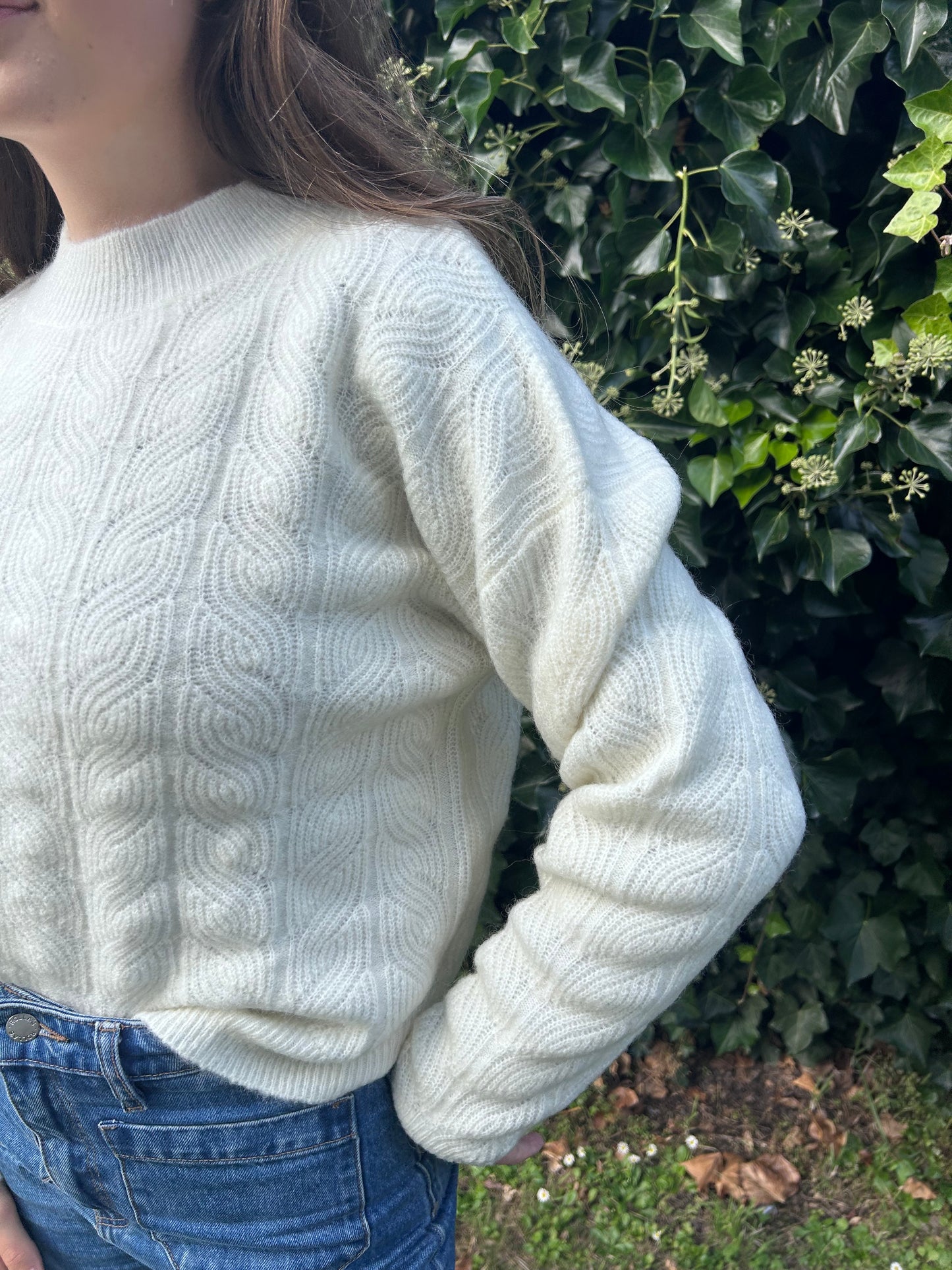 Beryl Mohair/Wool Women's Knit Jumper - Ivory