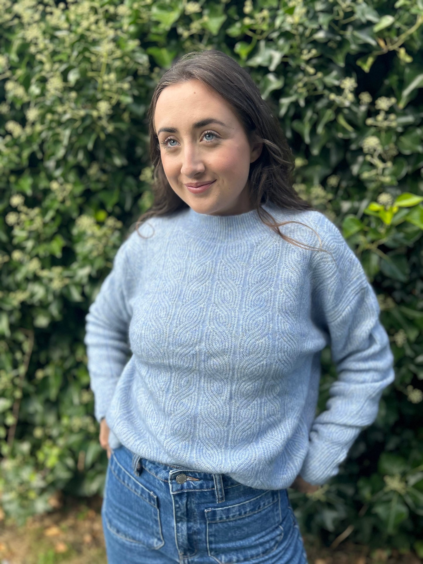 Beryl Mohair/Wool Women's Knit Jumper - Powder Blue