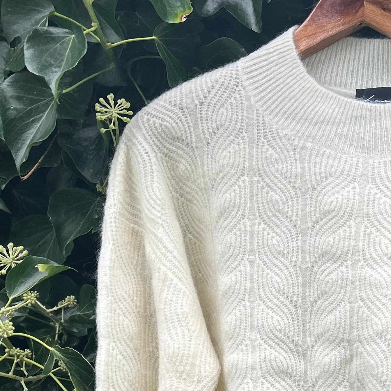 Beryl Mohair/Wool Women's Knit Jumper - Ivory