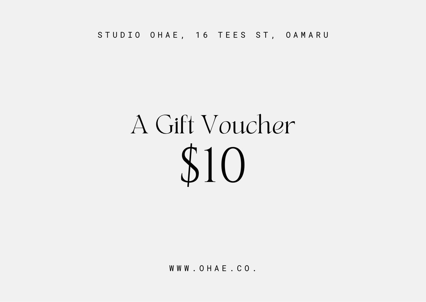 Studio Ohae Gift Voucher