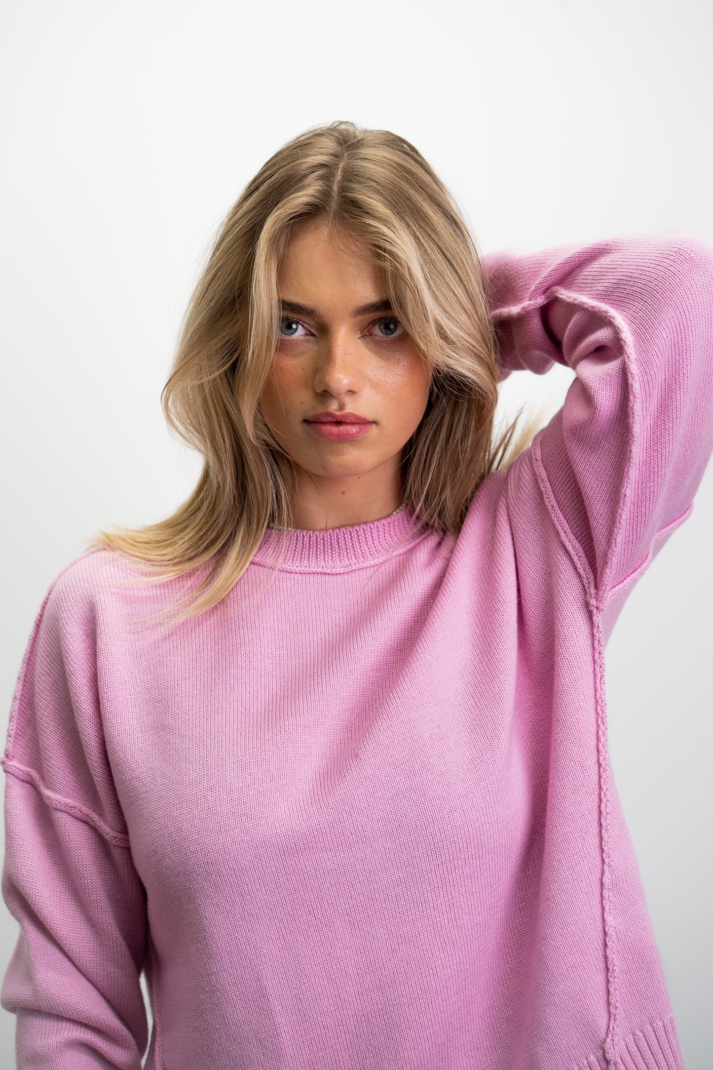 Margie Merino Wool Women's Knit Jumper - Pink