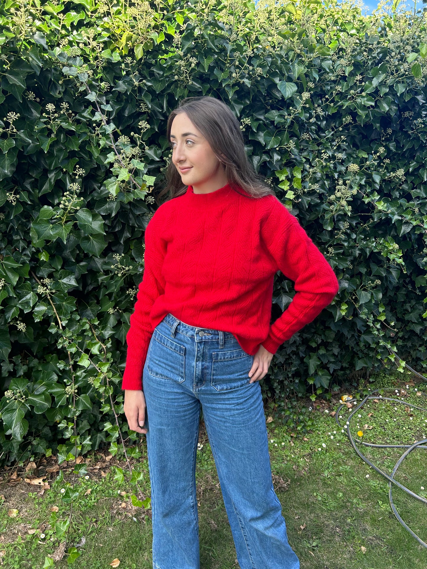 Beryl Mohair/Wool Women's Knit Jumper - Red