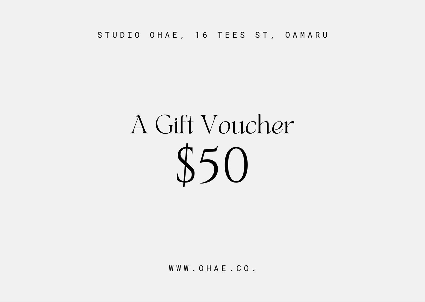 Studio Ohae Gift Voucher