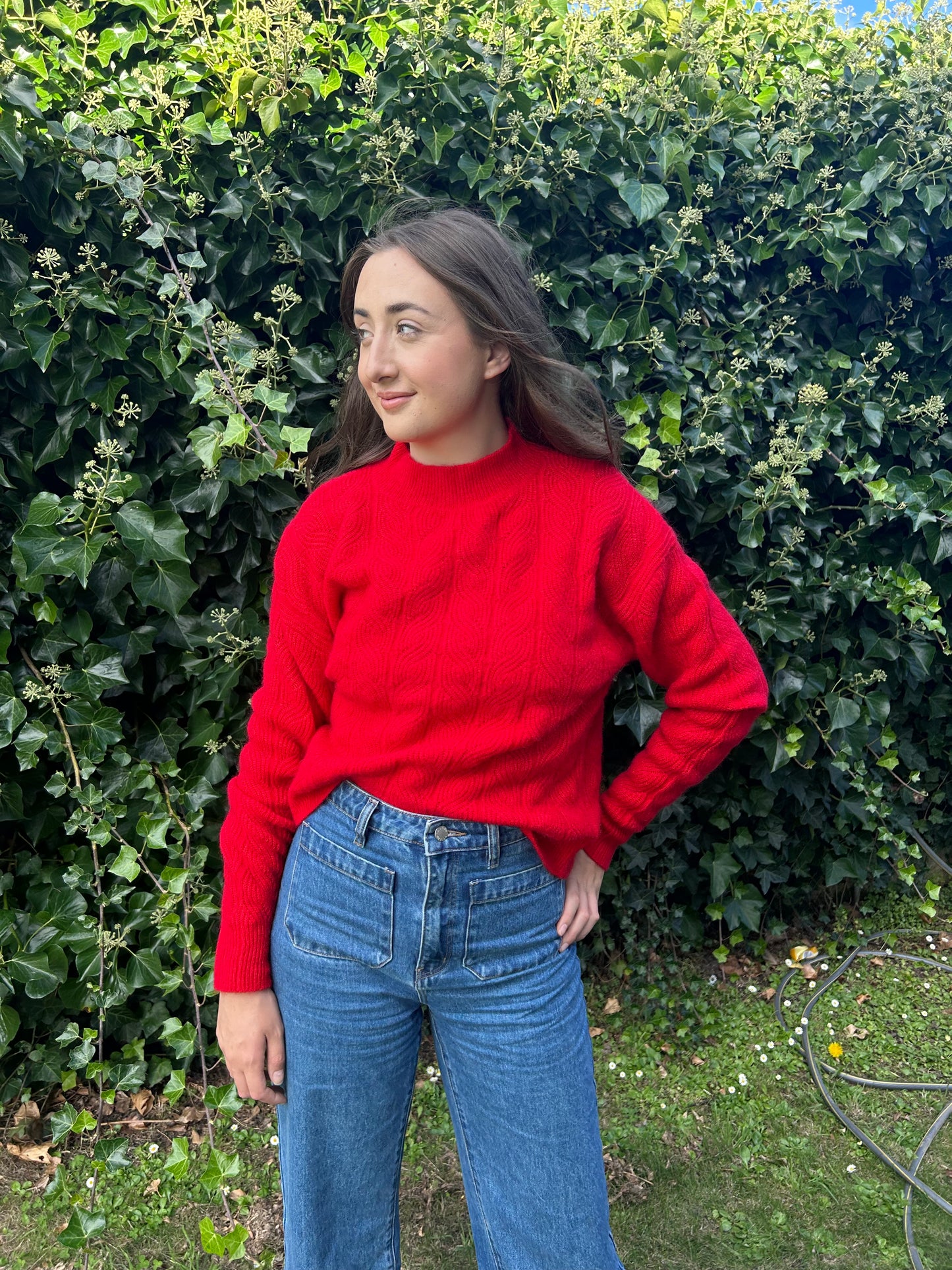 Beryl Mohair/Wool Women's Knit Jumper - Red