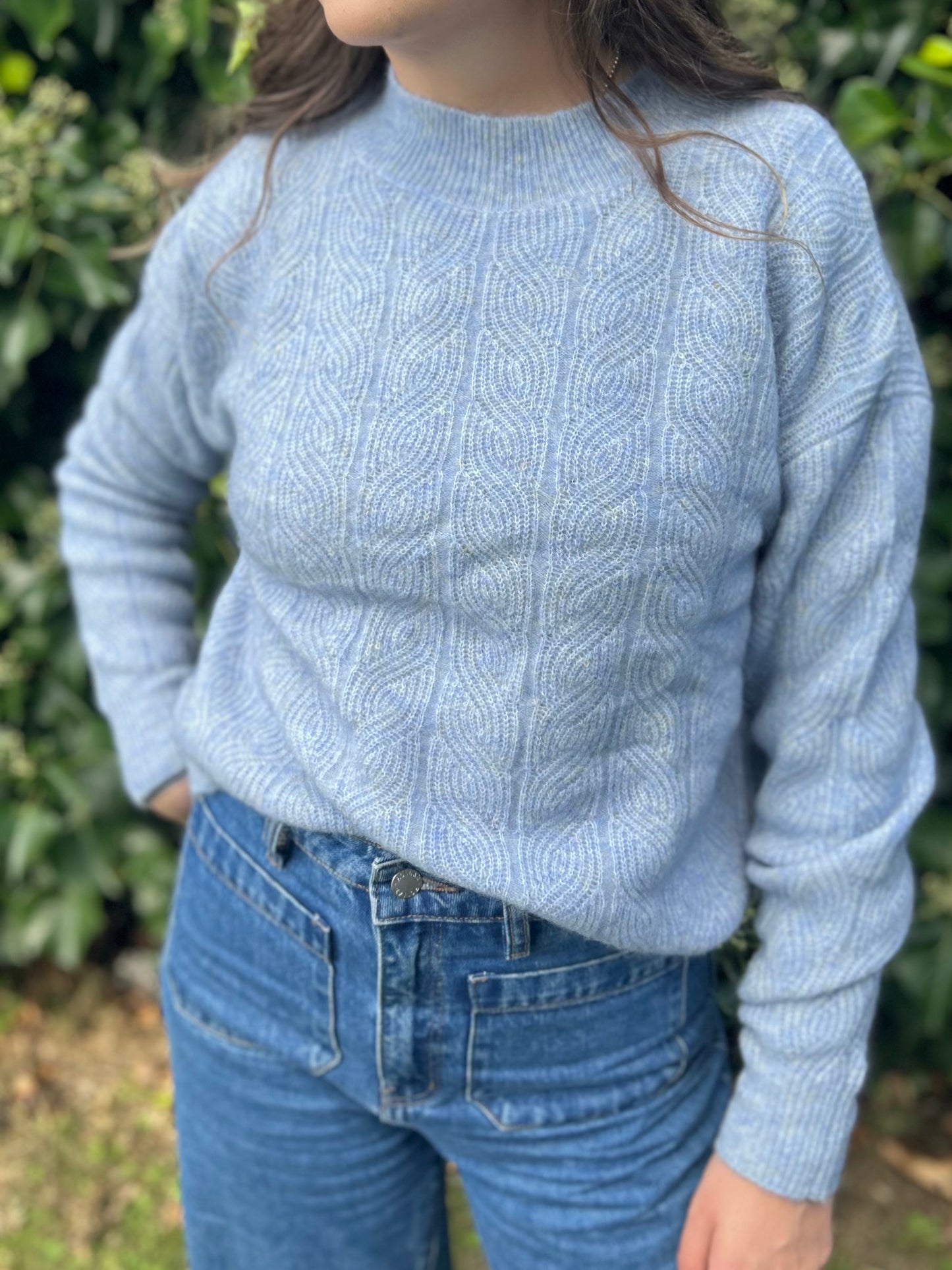 Beryl Mohair/Wool Women's Knit Jumper - Powder Blue