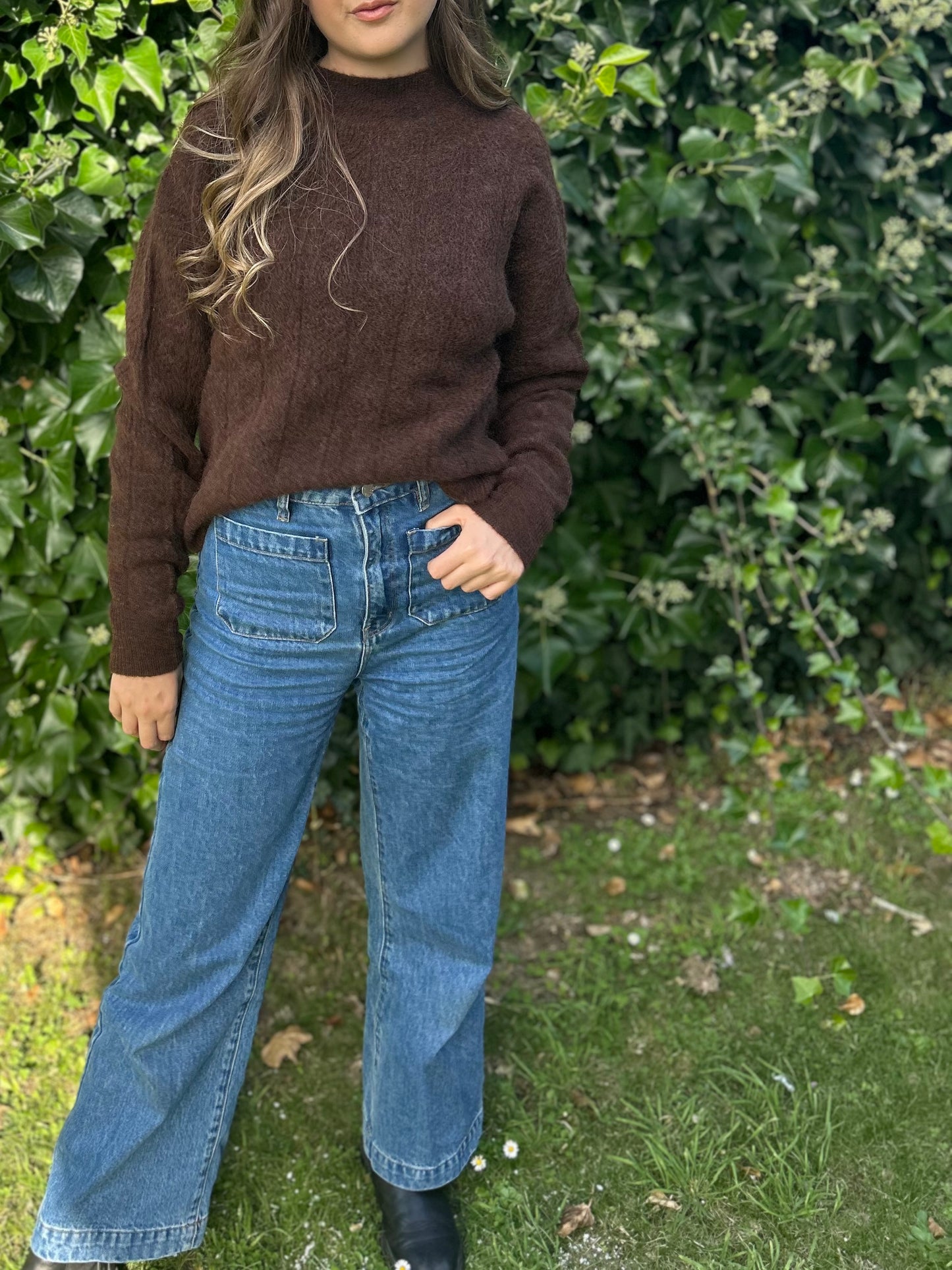 Beryl Mohair/Wool Women's Knit Jumper - Coffee