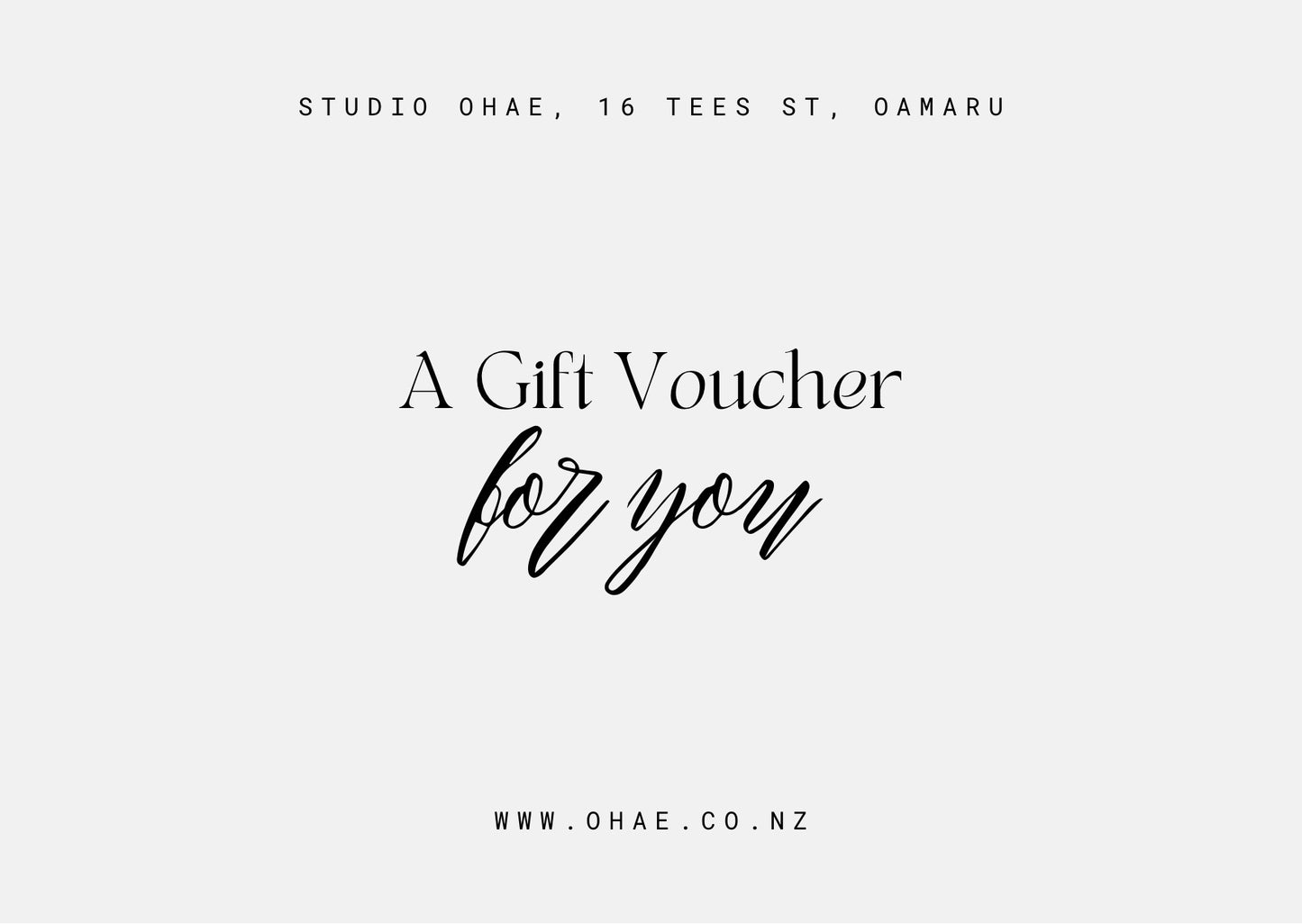 Studio Ohae Gift Voucher